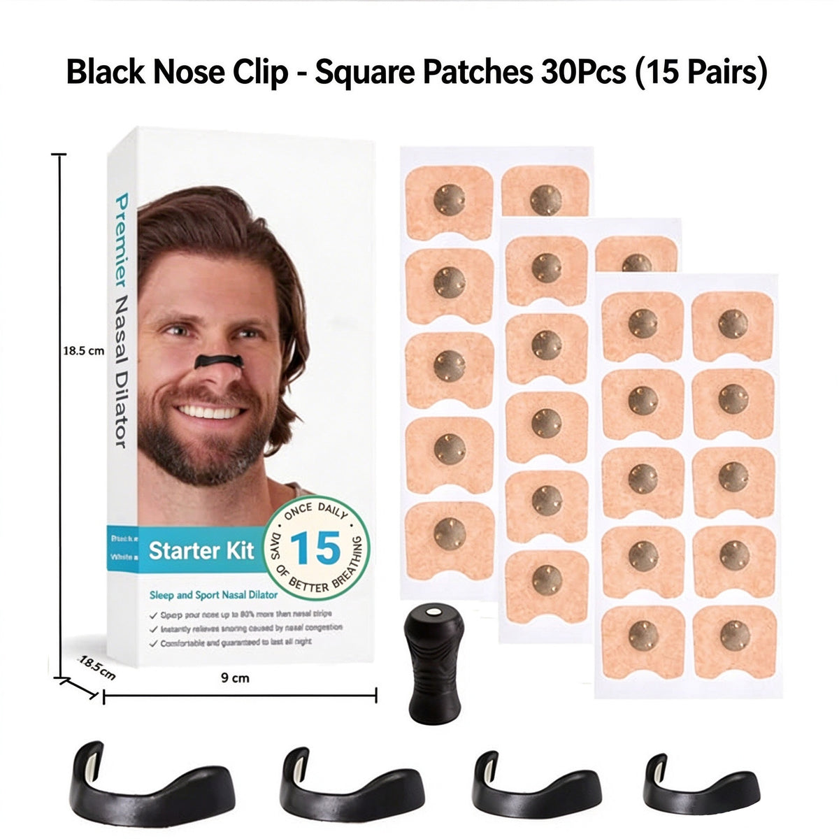 🌙 Magnetic Anti-Snoring Nose Clip & Strip – Reusable Nasal Breathing Aid