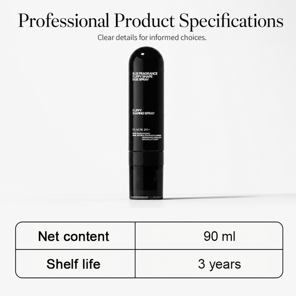 Peach-scented volumizing & setting spray—for lightweight, bouncy hair and long-lasting hold.