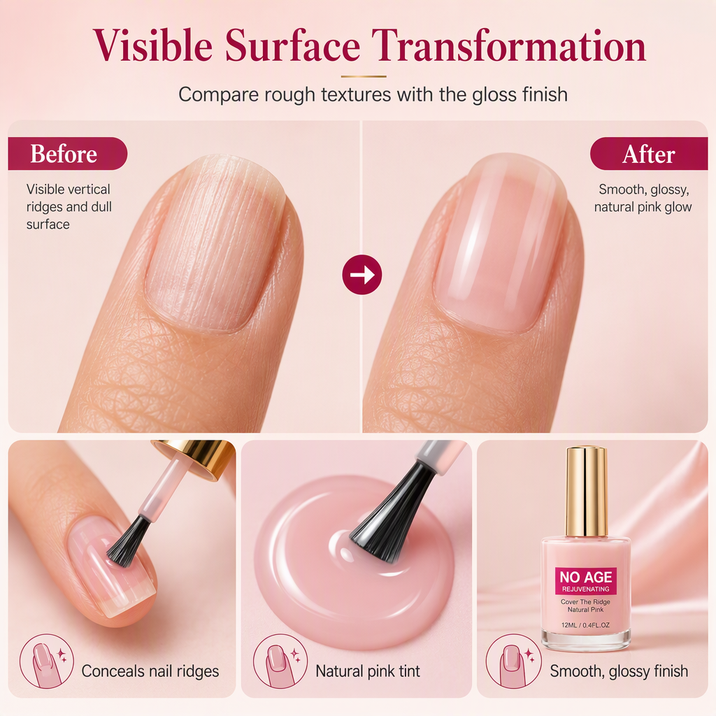 🔥Smooth Nail Ridges Instantly! Natural Ridge Filler