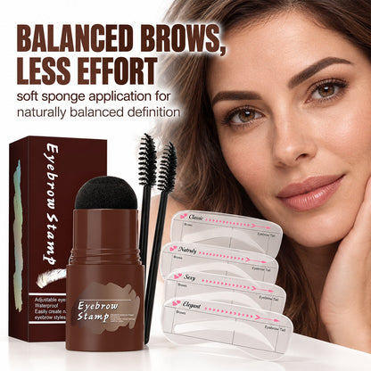 Eyebrow Stamp Kit with Natural-Looking Brow Powder