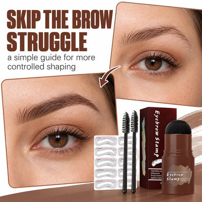 Eyebrow Stamp Kit with Natural-Looking Brow Powder