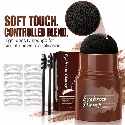 Eyebrow Stamp Kit with Natural-Looking Brow Powder
