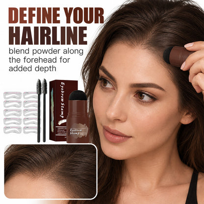 Eyebrow Stamp Kit with Natural-Looking Brow Powder