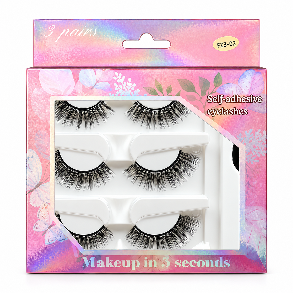 🌺Glue-Free Self-Adhesive Lashes – 3-Second, Natural & Reusable