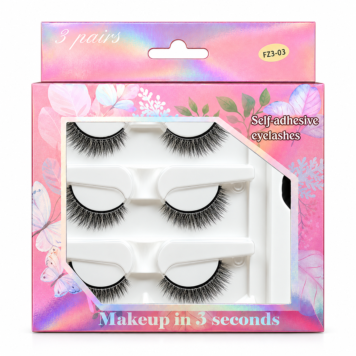 🌺Glue-Free Self-Adhesive Lashes – 3-Second, Natural & Reusable