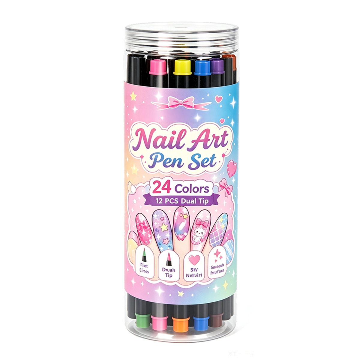 💅 LIMITED‑TIME 50% OFF! 💥 24 Colors Dual Ended Nail Art Pens Set – Creative, Salon‑Quality, Easy DIY ✨