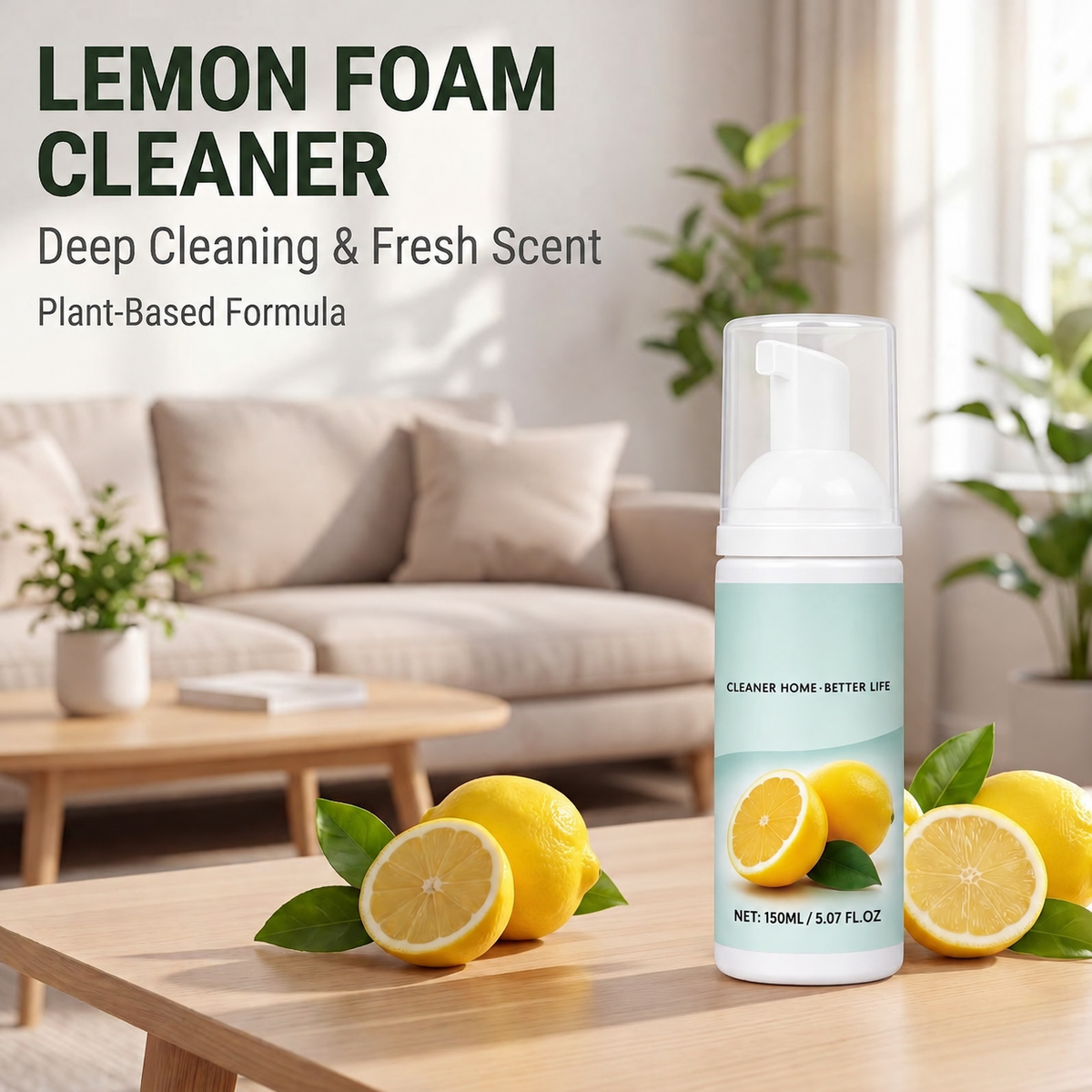 🔥Scented Foam Cleaner - Lemon Scent, Multi-purpose Gentle Stain Remover
