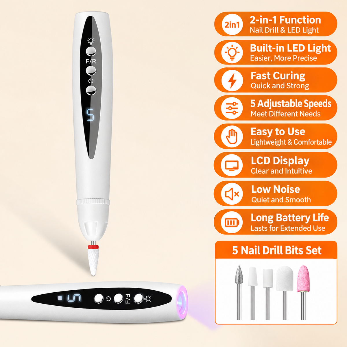 🔥 Over 100,000 sold monthly✨ Professional electric nail drill