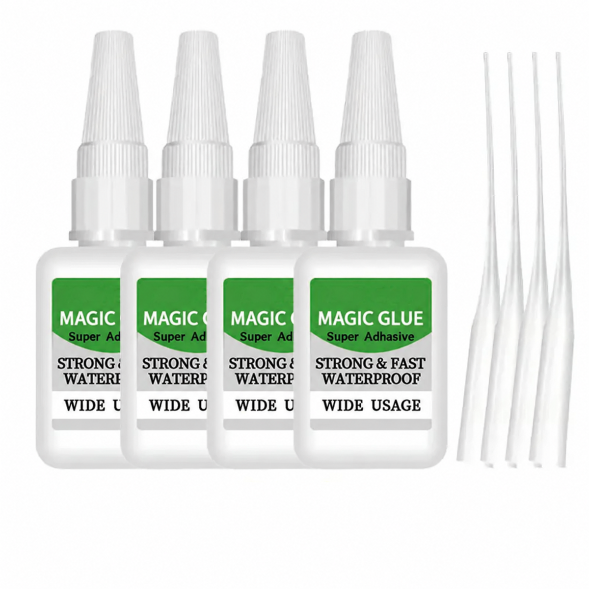 4PCS Fast-Setting Super Glue, Liquid Cyanoacrylate Adhesive for Multi-Material Repair & DIY Projects 🛠️