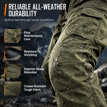 🔥👖Men’s Fleece-Lined Tactical Cargo Pants – Warm Winter Outdoor Trousers