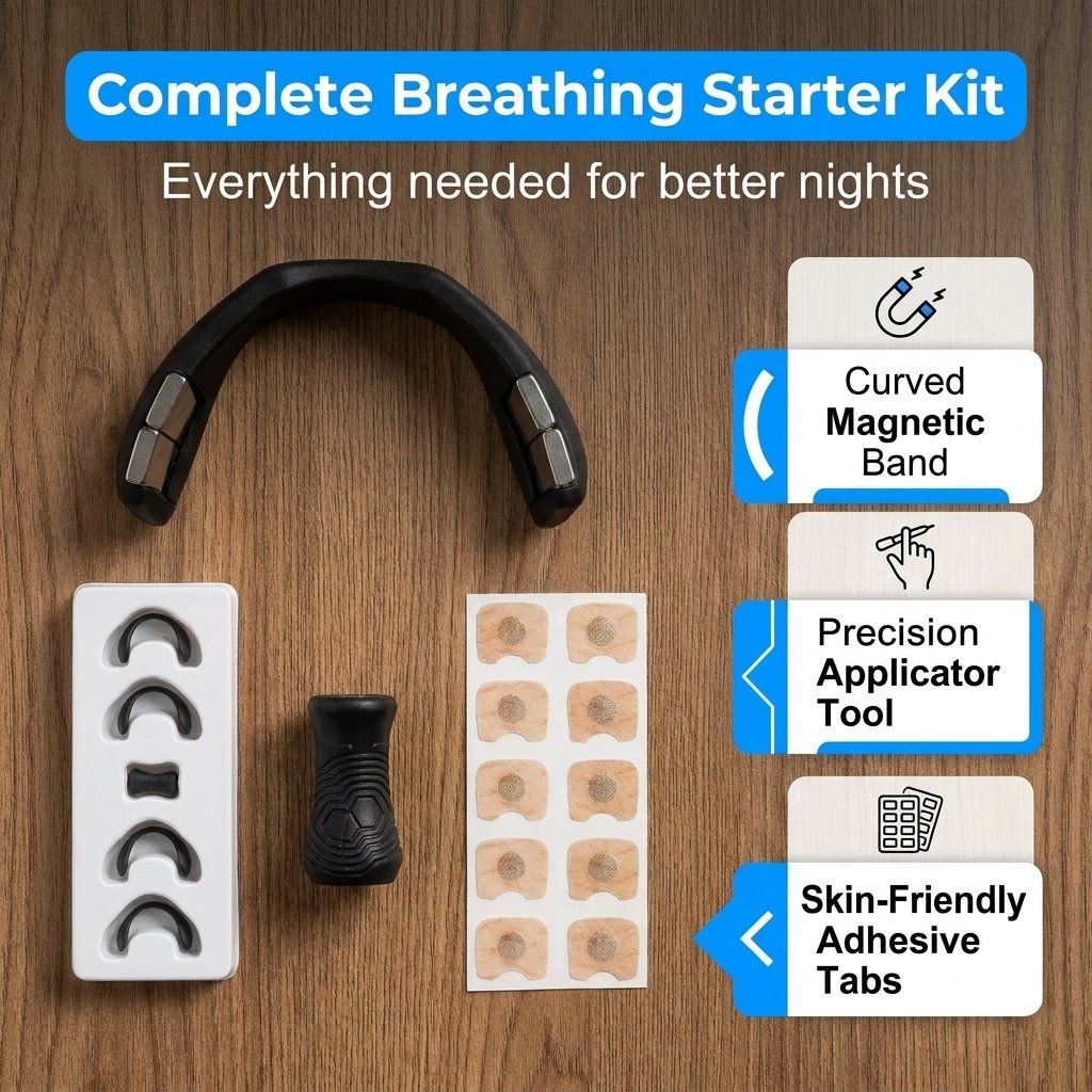 🌙 Magnetic Anti-Snoring Nose Clip & Strip – Reusable Nasal Breathing Aid