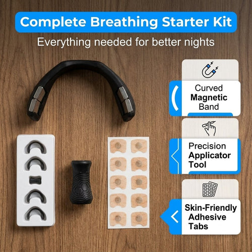 🌙 Magnetic Anti-Snoring Nose Clip & Strip – Reusable Nasal Breathing Aid