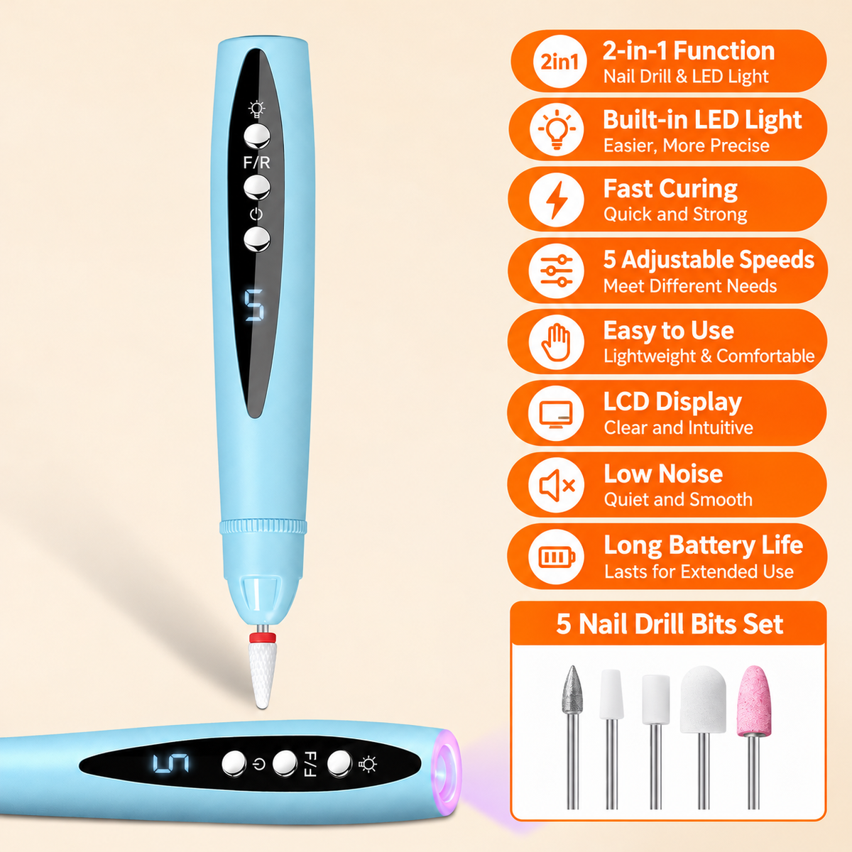 🔥 Over 100,000 sold monthly✨ Professional electric nail drill