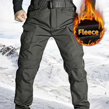 🔥👖Men’s Fleece-Lined Tactical Cargo Pants – Warm Winter Outdoor Trousers