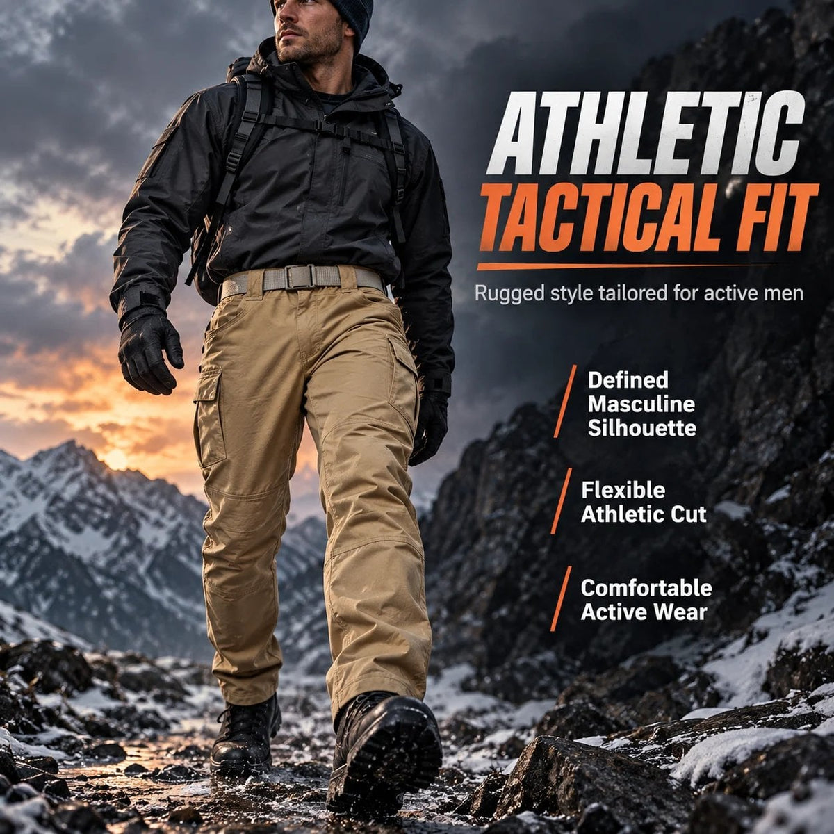 🔥👖Men’s Fleece-Lined Tactical Cargo Pants – Warm Winter Outdoor Trousers