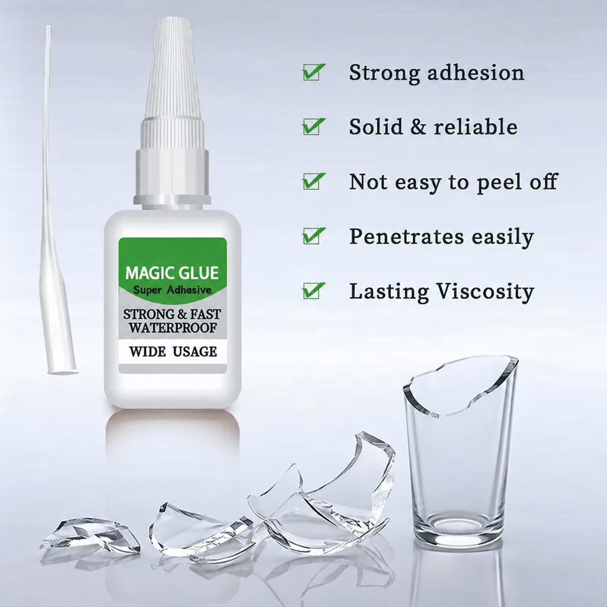 4PCS Fast-Setting Super Glue, Liquid Cyanoacrylate Adhesive for Multi-Material Repair & DIY Projects 🛠️