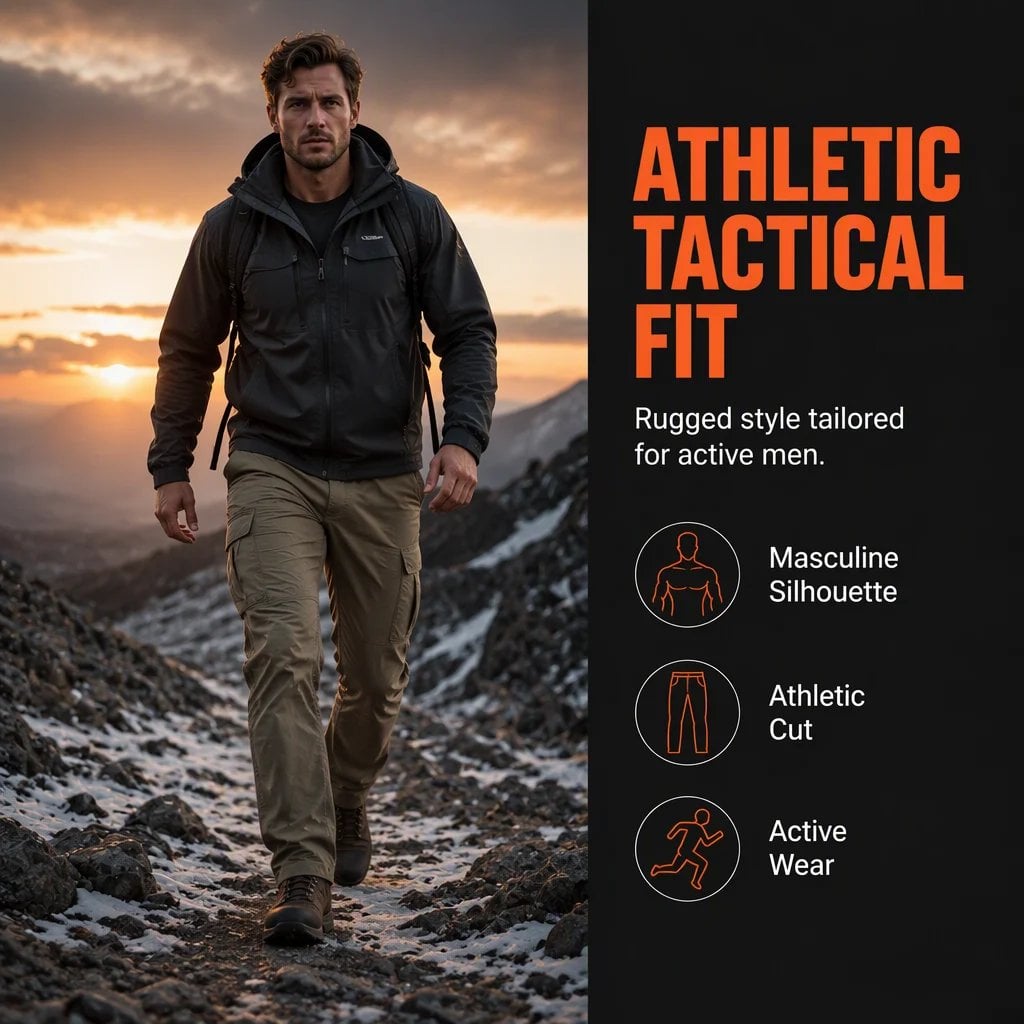 🔥👖Men’s Fleece-Lined Tactical Cargo Pants – Warm Winter Outdoor Trousers