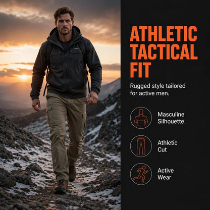 🔥👖Men’s Fleece-Lined Tactical Cargo Pants – Warm Winter Outdoor Trousers