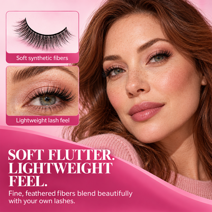 🌺Glue-Free Self-Adhesive Lashes – 3-Second, Natural & Reusable