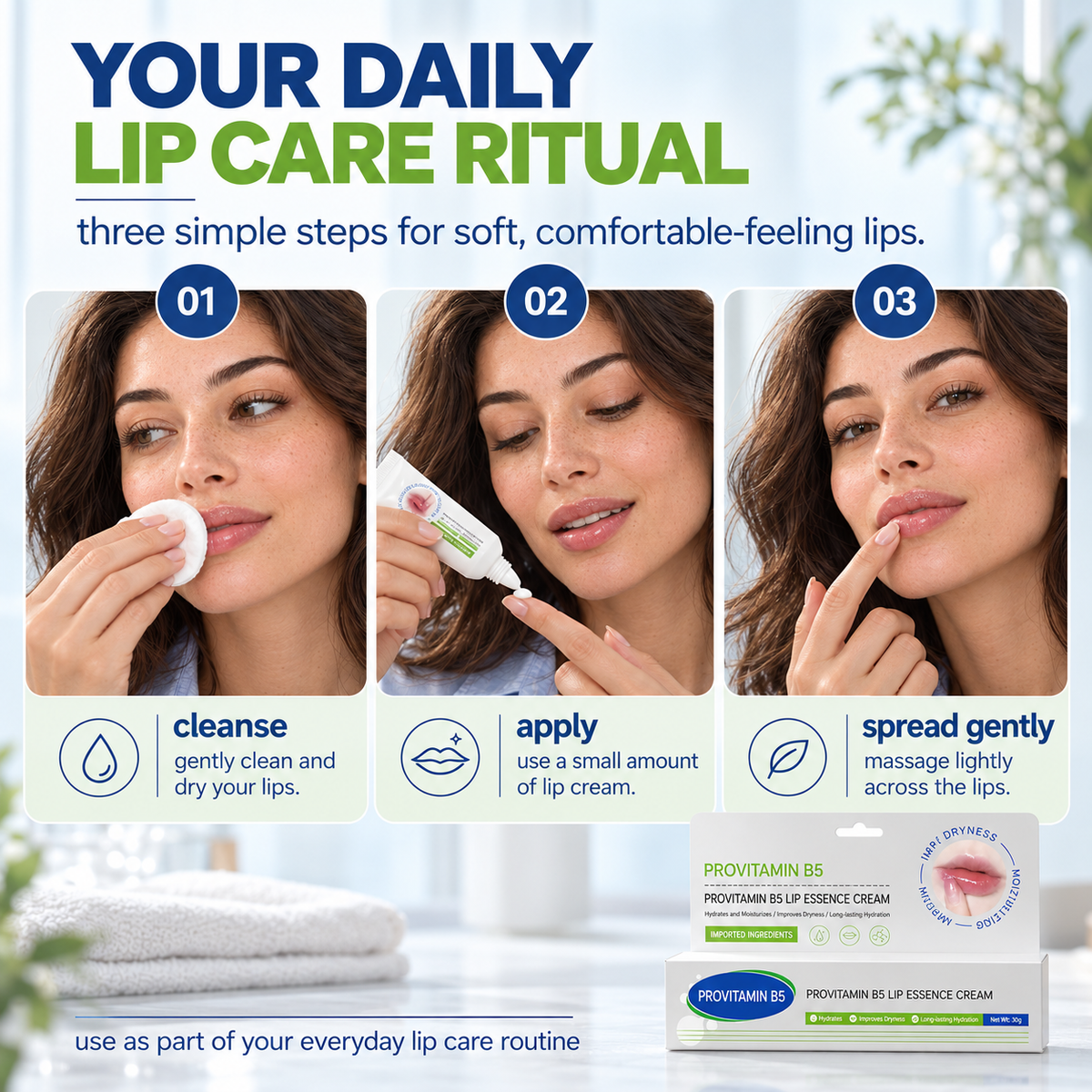 💋 Vitamin B5 Lip Cream - Soothe Dry Lips With Pro