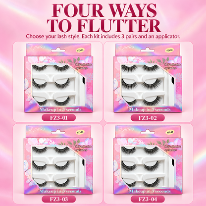 🌺Glue-Free Self-Adhesive Lashes – 3-Second, Natural & Reusable