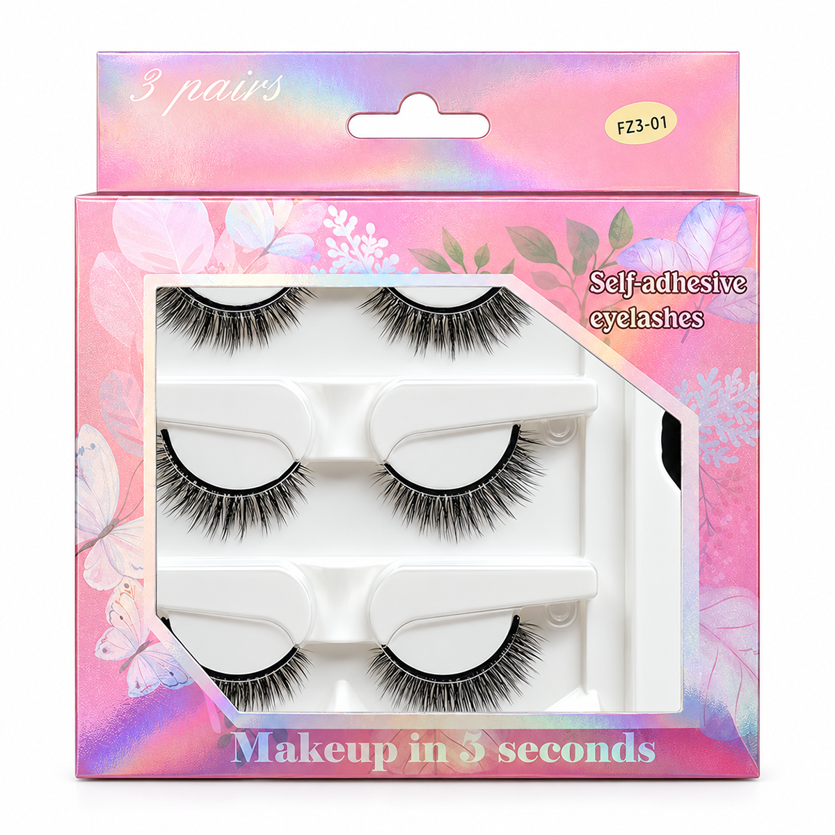 🌺Glue-Free Self-Adhesive Lashes – 3-Second, Natural & Reusable