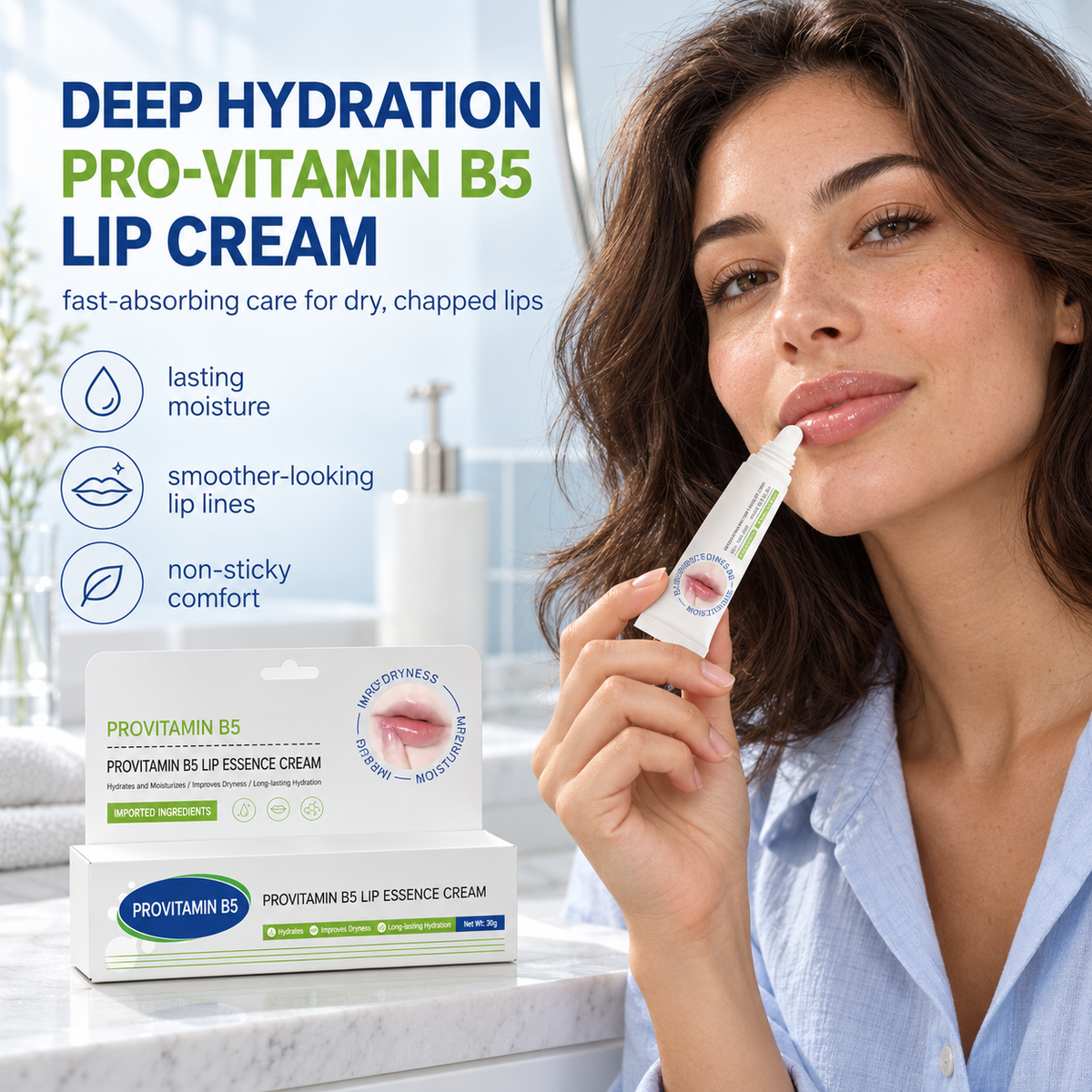 💋 Vitamin B5 Lip Cream - Soothe Dry Lips With Pro