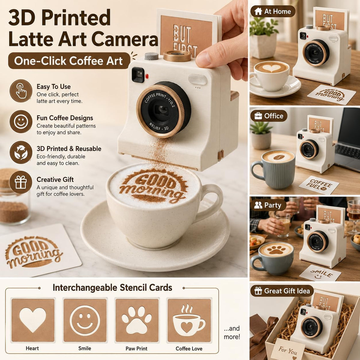 ☕🎨 Smart Latte Art Maker Camera Tool – Create Beautiful Latte Designs at Home