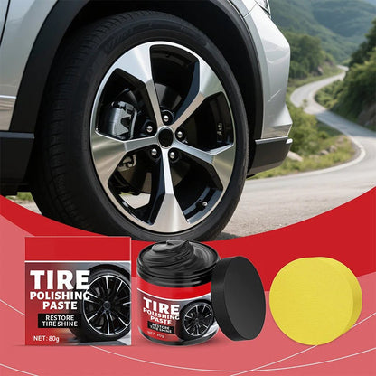 🚗 Tire Shine Balm with Applicator Sponge – Deep Black Finish & Tire Care