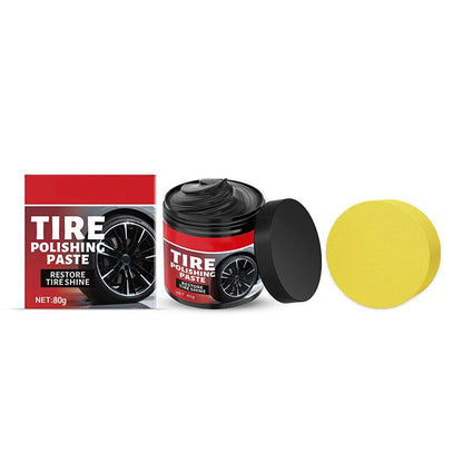 🚗 Tire Shine Balm with Applicator Sponge – Deep Black Finish & Tire Care