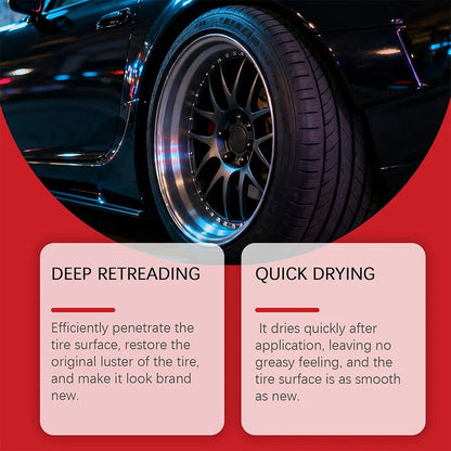 🚗 Tire Shine Balm with Applicator Sponge – Deep Black Finish & Tire Care