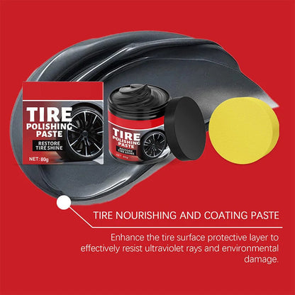 🚗 Tire Shine Balm with Applicator Sponge – Deep Black Finish & Tire Care