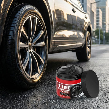 🚗 Tire Shine Balm with Applicator Sponge – Deep Black Finish & Tire Care