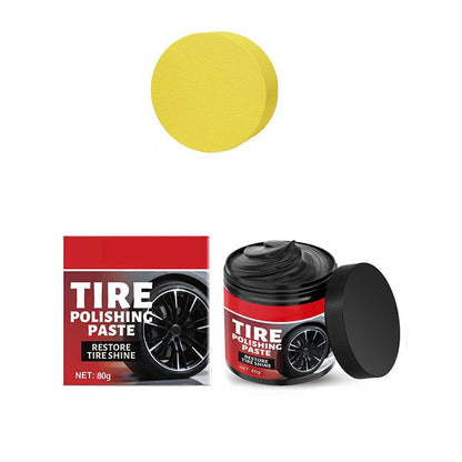 🚗 Tire Shine Balm with Applicator Sponge – Deep Black Finish & Tire Care