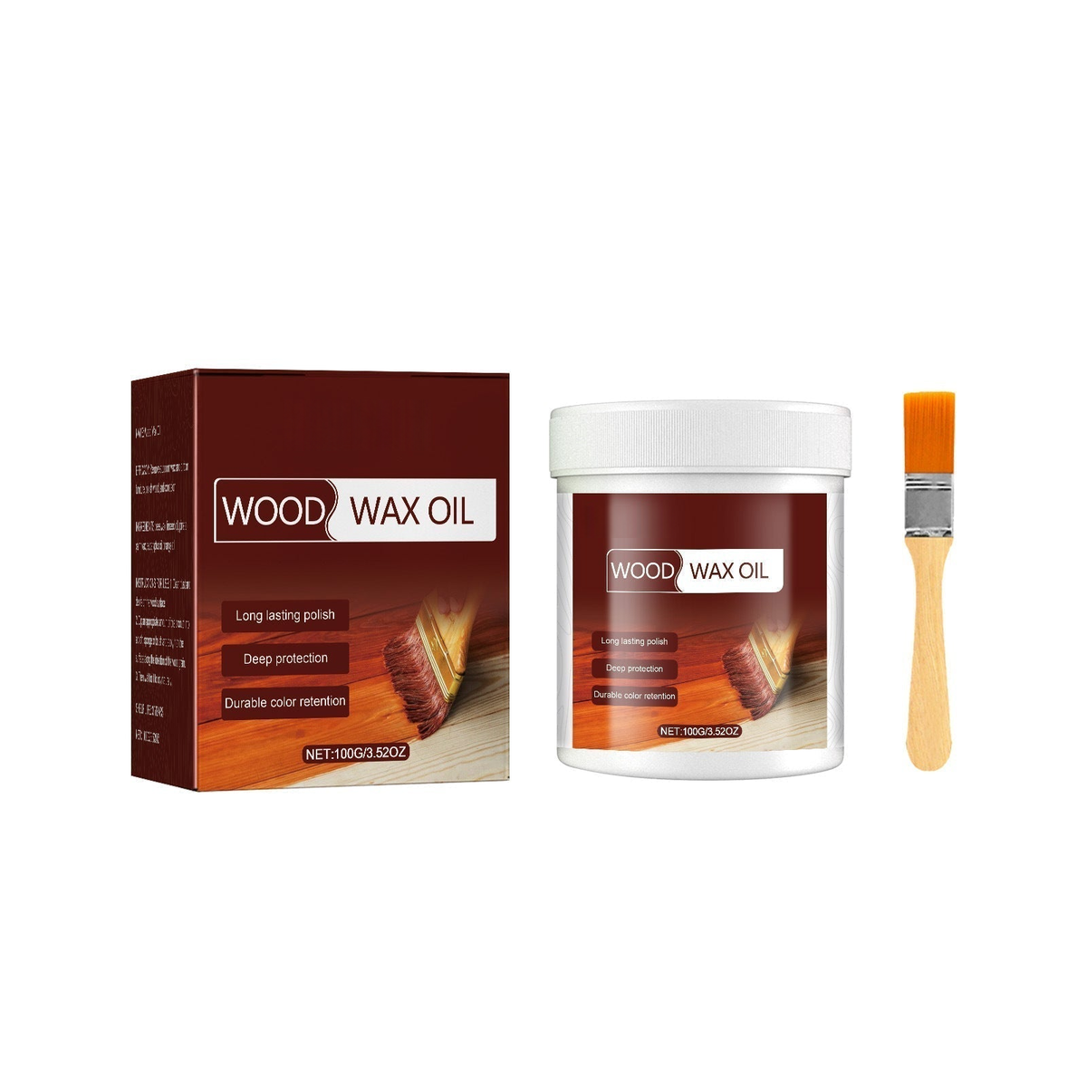 Wood Cleaner & Polish 3.5 Oz- Comes with Premium Brush