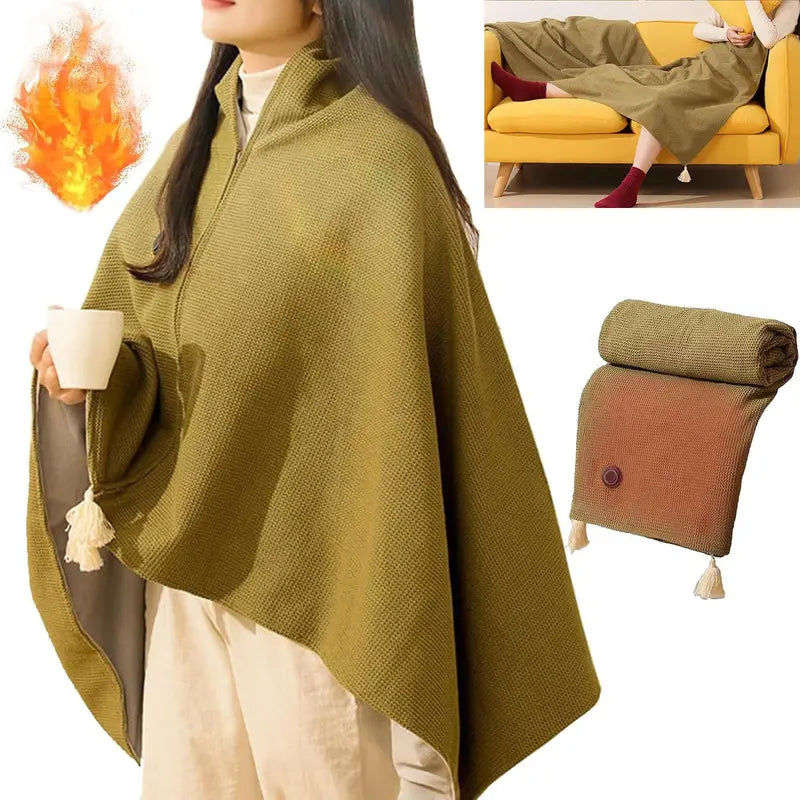 🔥 CozyHeat Wearable Heated Blanket – 3 Heat Levels for Winter Comfort