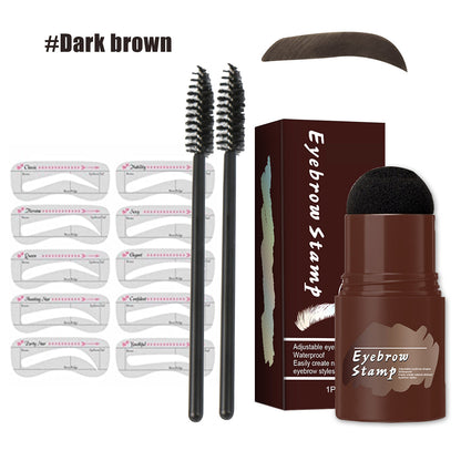 Eyebrow Stamp Kit with Natural-Looking Brow Powder