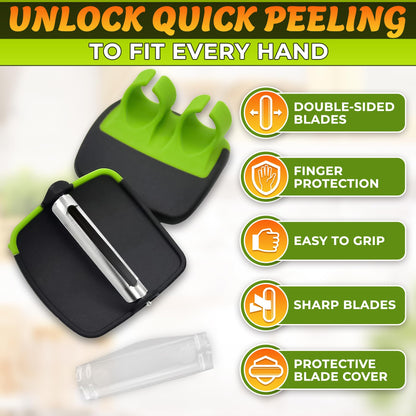 4-Piece Palm-Fit Finger Peeler Set