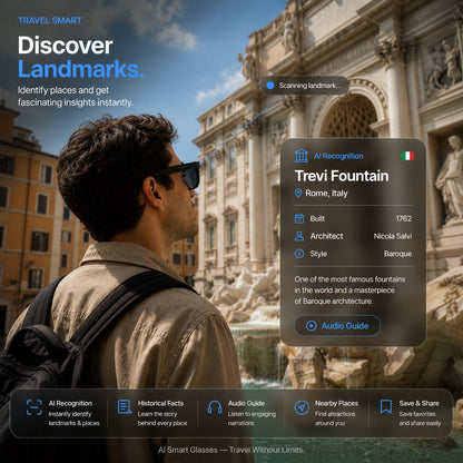 👓AI Smart Glasses with 4K POV Camera, Translation & AR Navigation 🎥