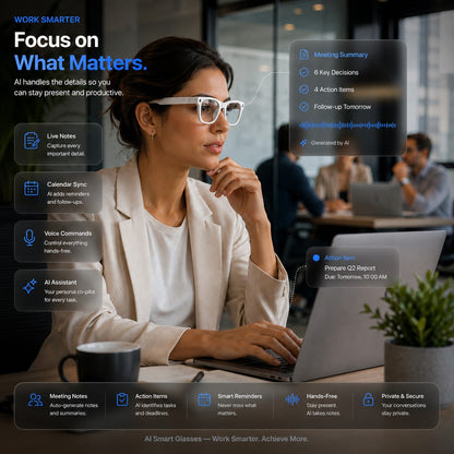 👓AI Smart Glasses with 4K POV Camera, Translation & AR Navigation 🎥