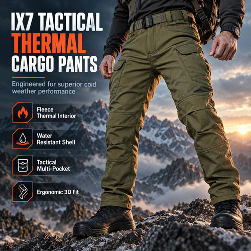 🔥👖Men’s Fleece-Lined Tactical Cargo Pants – Warm Winter Outdoor Trousers
