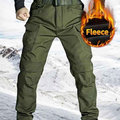 🔥👖Men’s Fleece-Lined Tactical Cargo Pants – Warm Winter Outdoor Trousers