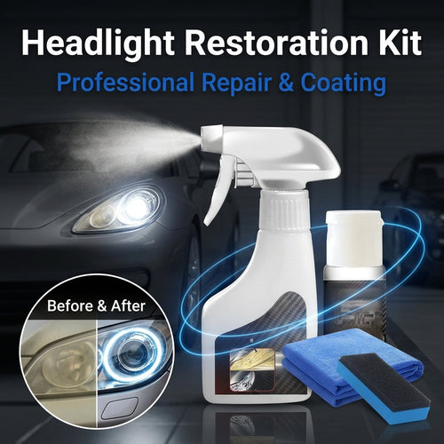 🔥✨Car Headlight Restoration Kit – Polish Foggy & Oxidized Headlights In Minutes