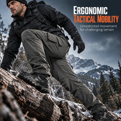 🔥👖Men’s Fleece-Lined Tactical Cargo Pants – Warm Winter Outdoor Trousers