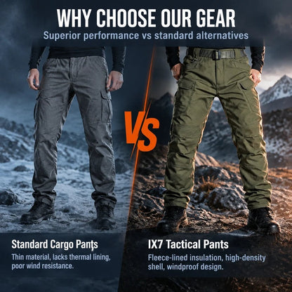 🔥👖Men’s Fleece-Lined Tactical Cargo Pants – Warm Winter Outdoor Trousers