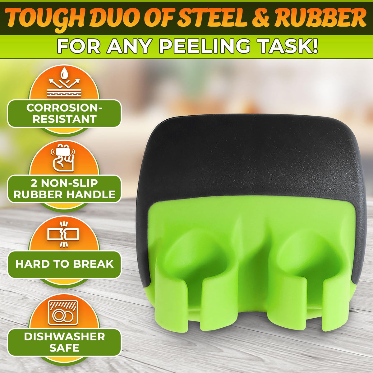 4-Piece Palm-Fit Finger Peeler Set