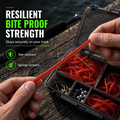🎣 Scented Earthworm Fishing Lures – Soft Artificial Baits for Freshwater & Saltwater，Pack of 50 pcs🪱