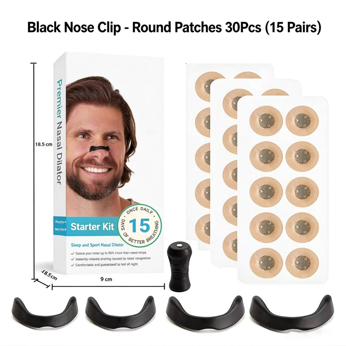 🌙 Magnetic Anti-Snoring Nose Clip & Strip – Reusable Nasal Breathing Aid