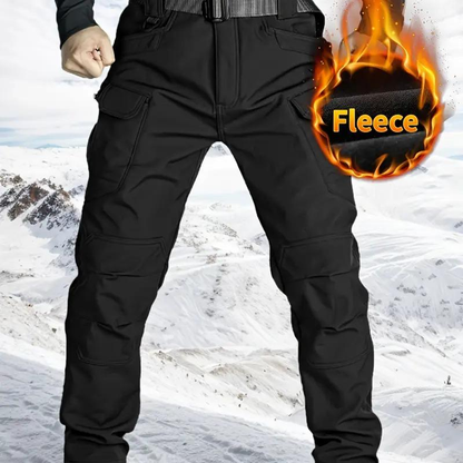 🔥👖Men’s Fleece-Lined Tactical Cargo Pants – Warm Winter Outdoor Trousers