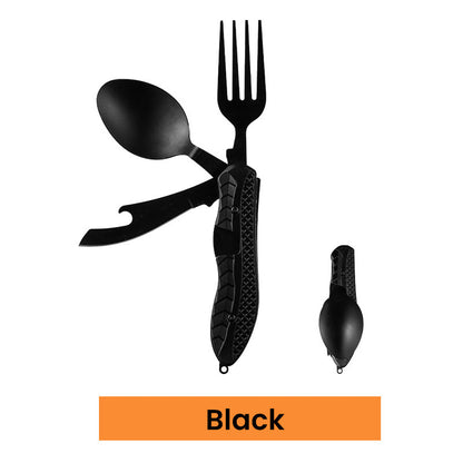 🎉🏕️Must-have for outdoor trips 🍴🥄4-In-1 Outdoor Folding Multifunctional Tableware